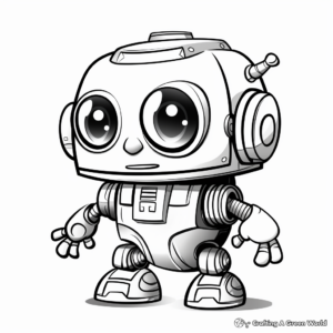 Printable AI Robot Coloring Pages for Tech-lovers 2