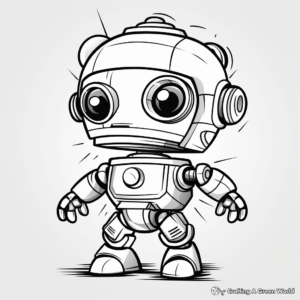 Printable AI Robot Coloring Pages for Tech-lovers 3