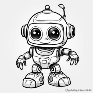 Printable AI Robot Coloring Pages for Tech-lovers 4