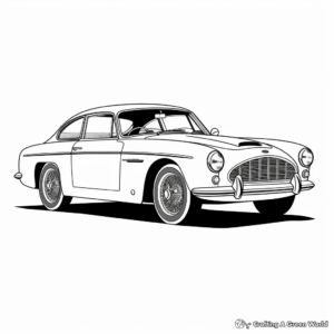 Printable Aston Martin DB5 Coloring Pages for Car Lovers 1