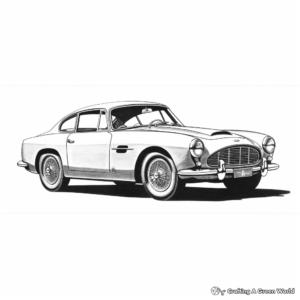Printable Aston Martin DB5 Coloring Pages for Car Lovers 2