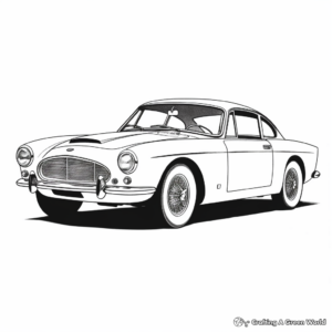 Printable Aston Martin DB5 Coloring Pages for Car Lovers 3