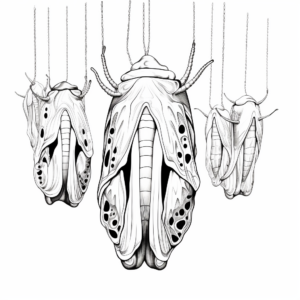 Printable Atlas Moth Pupa Coloring Pages 4