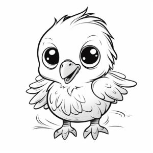 Printable Baby Raven Coloring Pages for Children 3