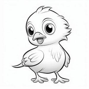 Printable Baby Raven Coloring Pages for Children 4