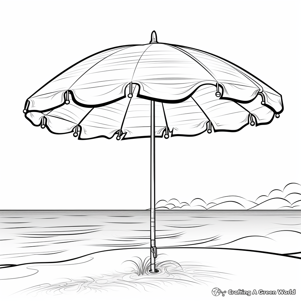 Printable Beach Umbrella Coloring Pages 3