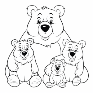 Printable Beaver Family Coloring Sheets 1