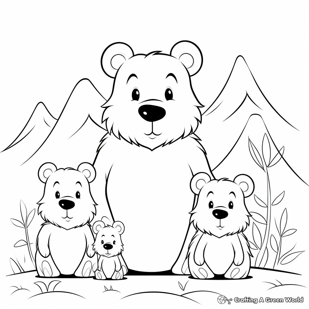 Printable Beaver Family Coloring Sheets 2