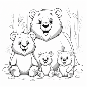 Printable Beaver Family Coloring Sheets 3