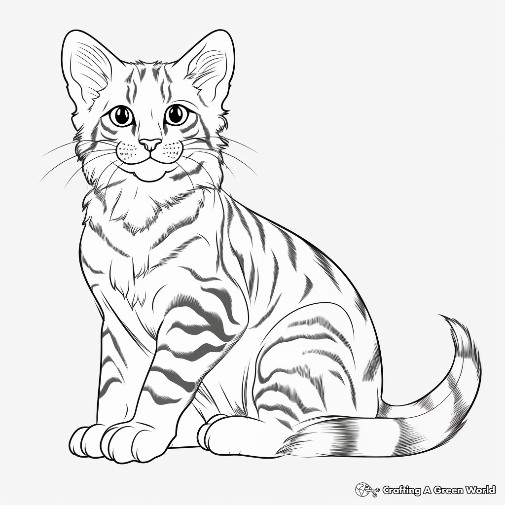 Printable Bengal Cat Coloring Pages for Artists 1