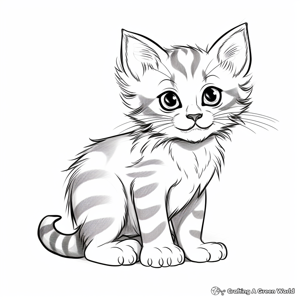 Printable Bengal Kitten Coloring Sheets 4