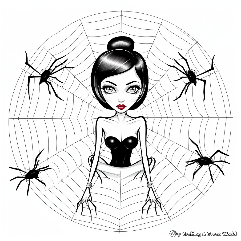 Printable Black Widow Spider Life Cycle Coloring Pages 2
