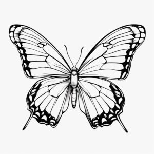 Printable Blue Morpho Butterfly Coloring Pages for Kids 2