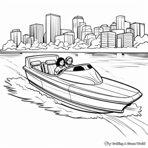 Printable Boat Race Coloring Pages 2