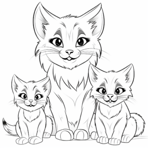 Printable Bobcat Family Coloring Pages 1