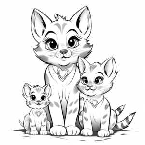 Printable Bobcat Family Coloring Pages 2