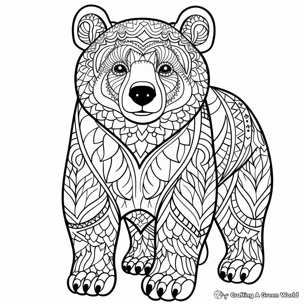 Printable Brown Bear Coloring Sheets 1