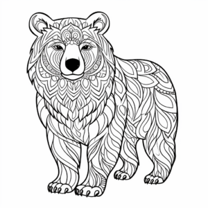 Printable Brown Bear Coloring Sheets 2