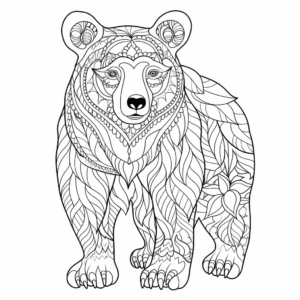 Printable Brown Bear Coloring Sheets 4