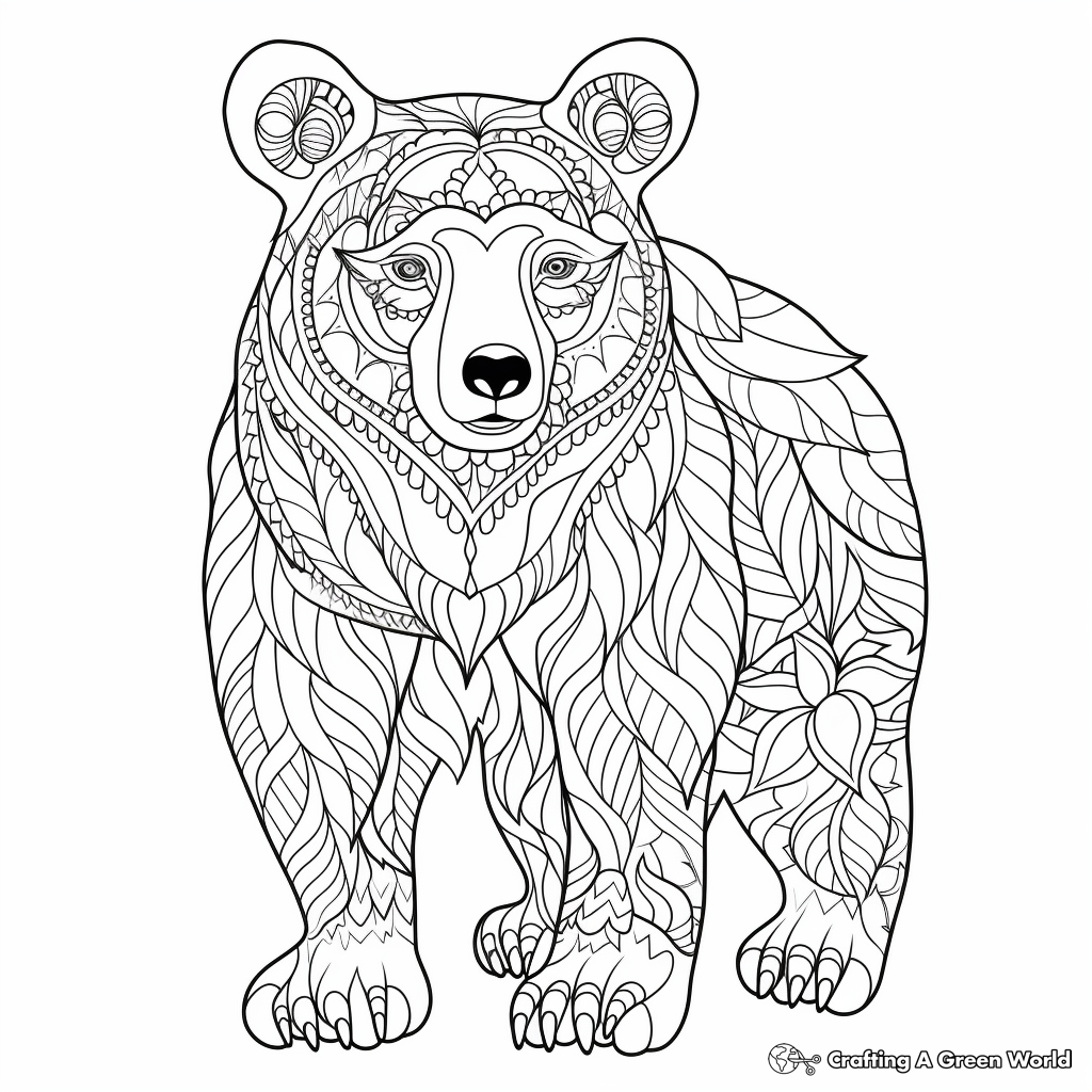 Printable Brown Bear Coloring Sheets 4