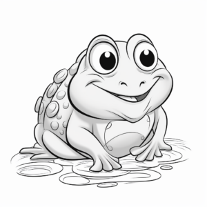 Printable Bullfrog Coloring Pages for Children 1
