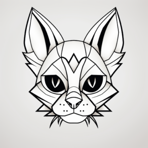 Printable Calico Cat Head Coloring Pages 2