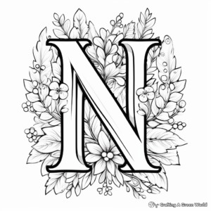 Printable Capital Letter N Coloring Pages 3