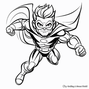 Printable Cartoon Superhero Coloring Pages 3