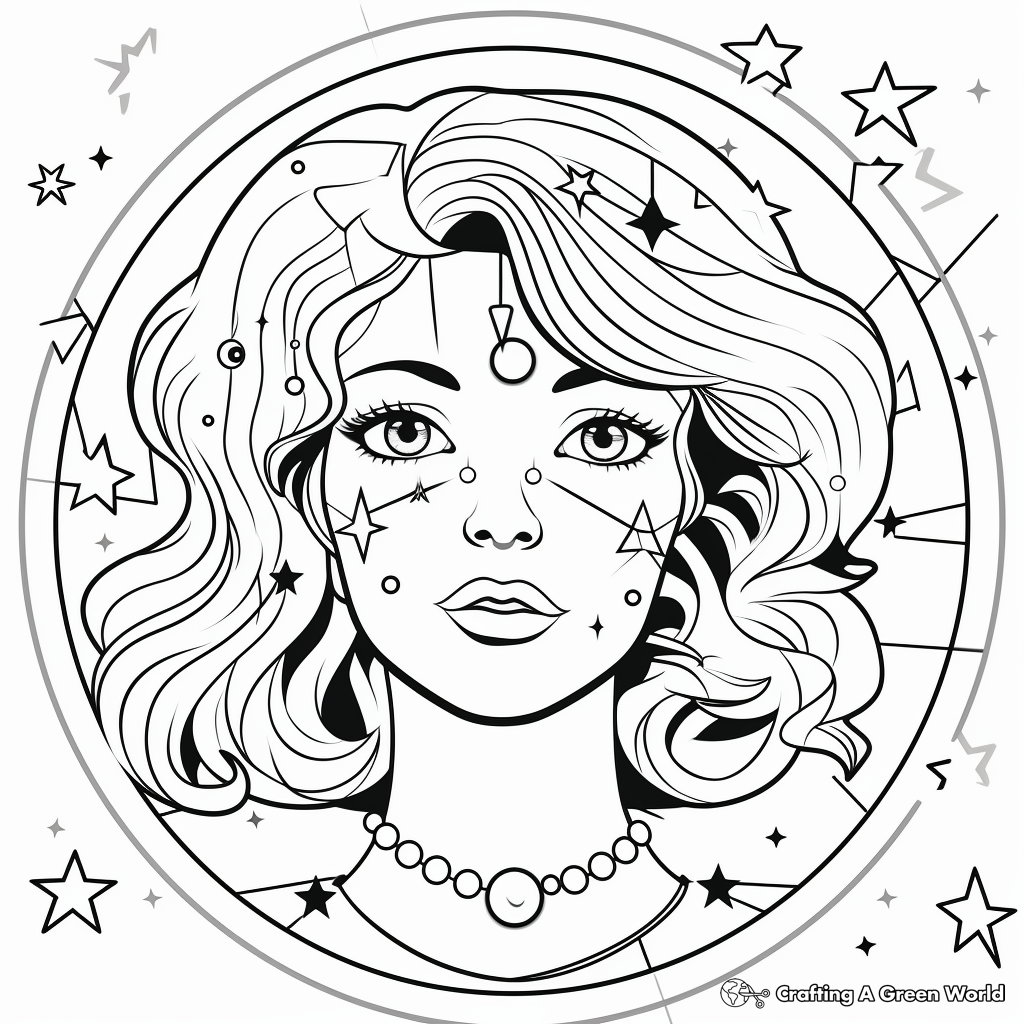 Printable Cassiopeia Constellation Coloring Pages 2