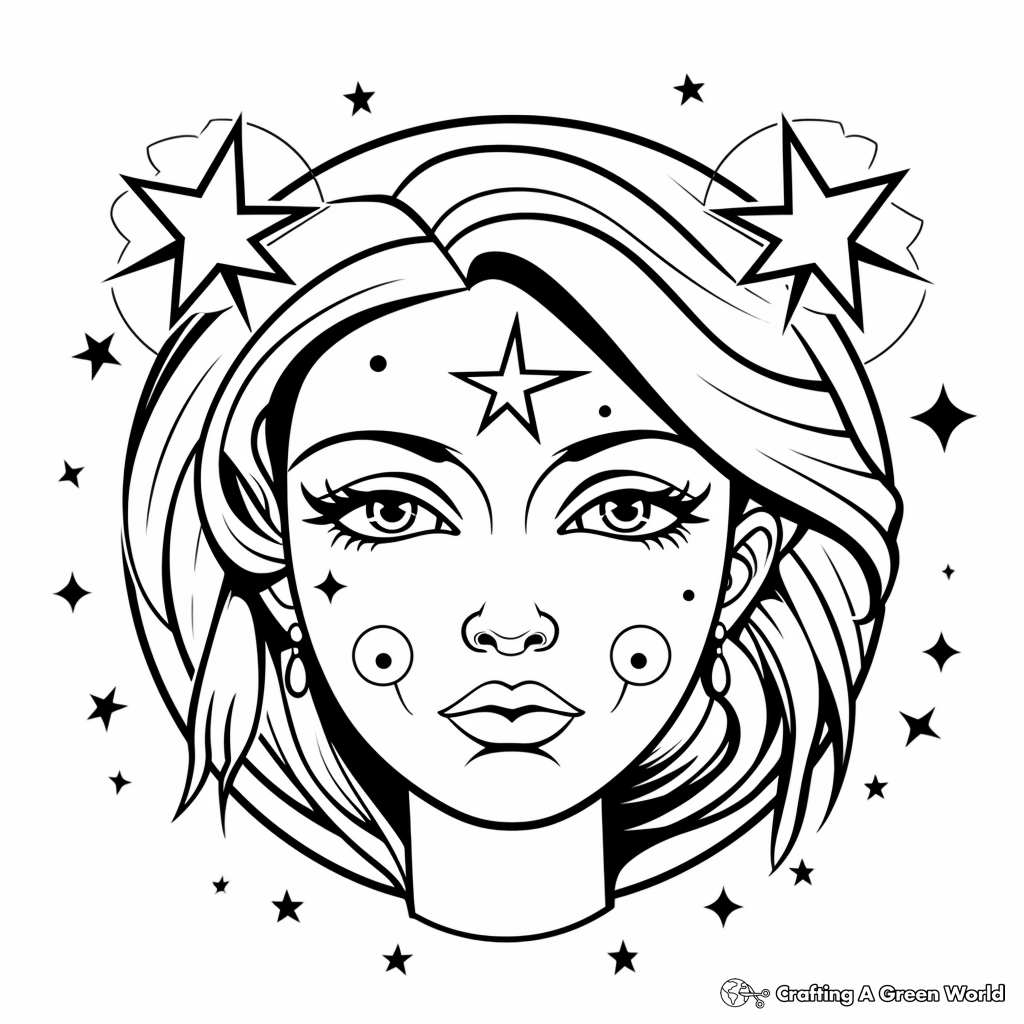 Printable Cassiopeia Constellation Coloring Pages 3