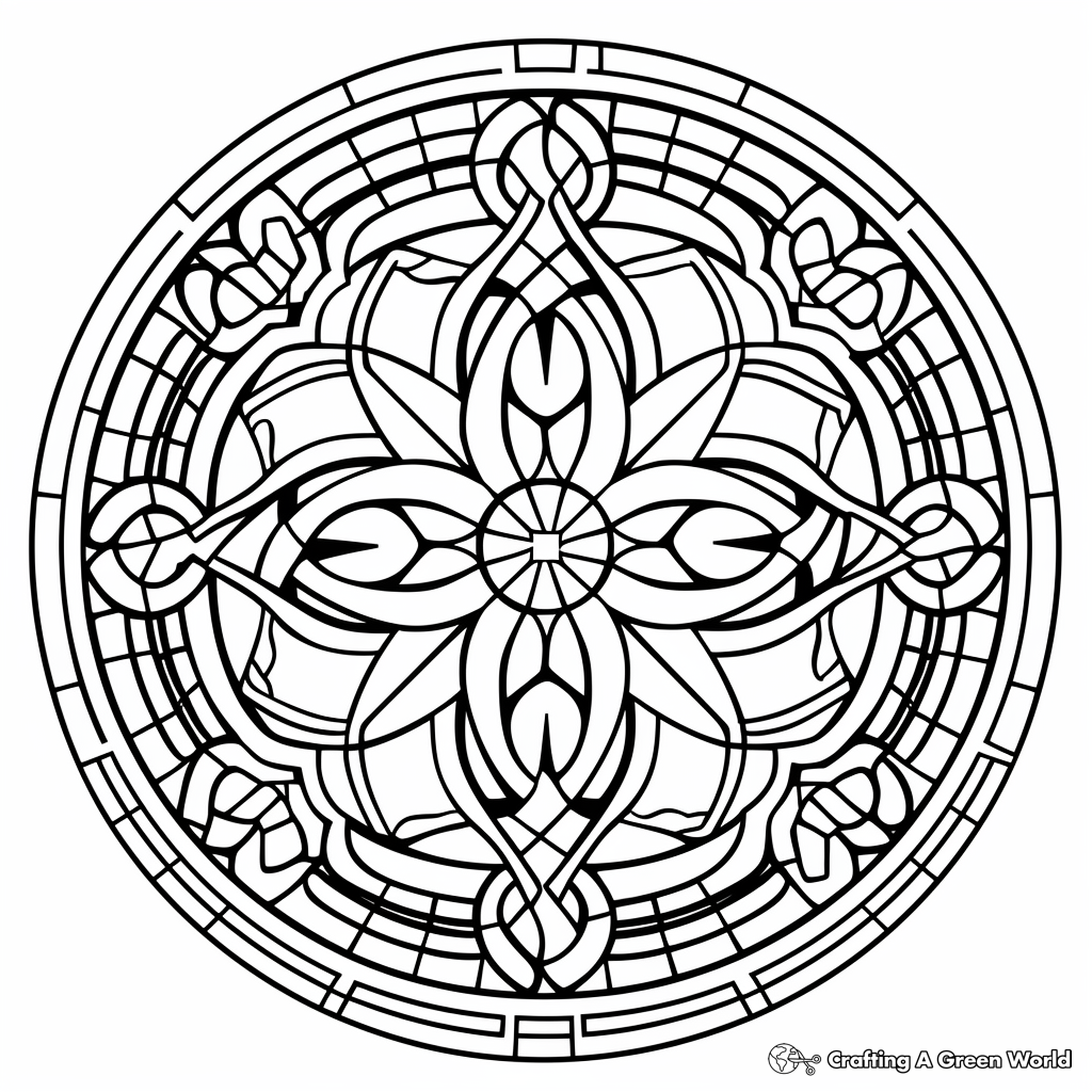 Printable Celtic Mandala Coloring Pages for Artists 1