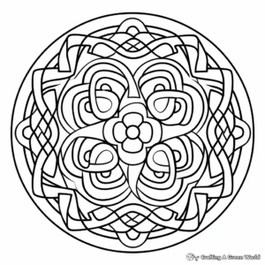Printable Celtic Mandala Coloring Pages for Artists 2