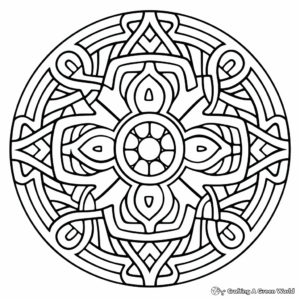 Printable Celtic Mandala Coloring Pages for Artists 3