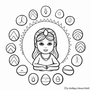 Printable Chakra Stones Coloring Pages 3