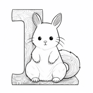 Printable Chinchilla Alphabet Coloring Pages 1