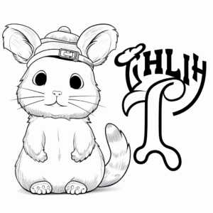 Printable Chinchilla Alphabet Coloring Pages 3