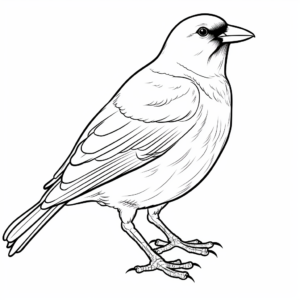 Printable Choughs Crow Coloring Pages 3