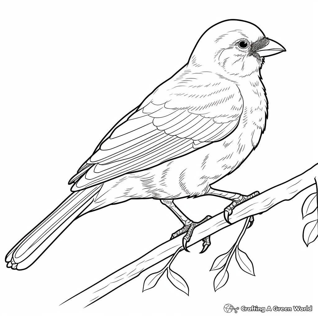 Printable Choughs Crow Coloring Pages 4