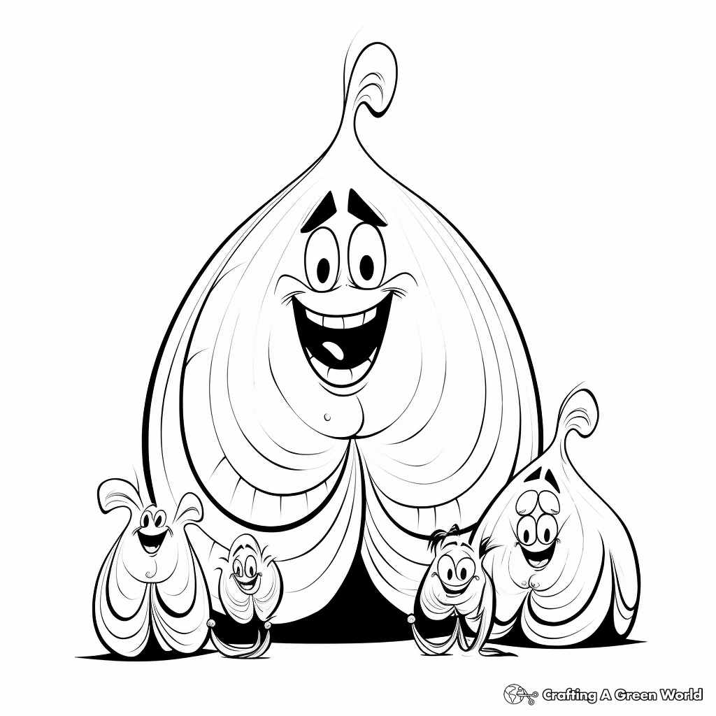 Printable Clam Family Coloring Pages 1