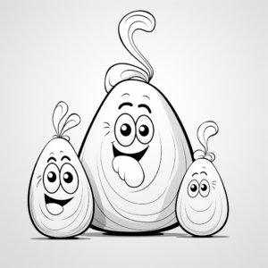 Printable Clam Family Coloring Pages 3