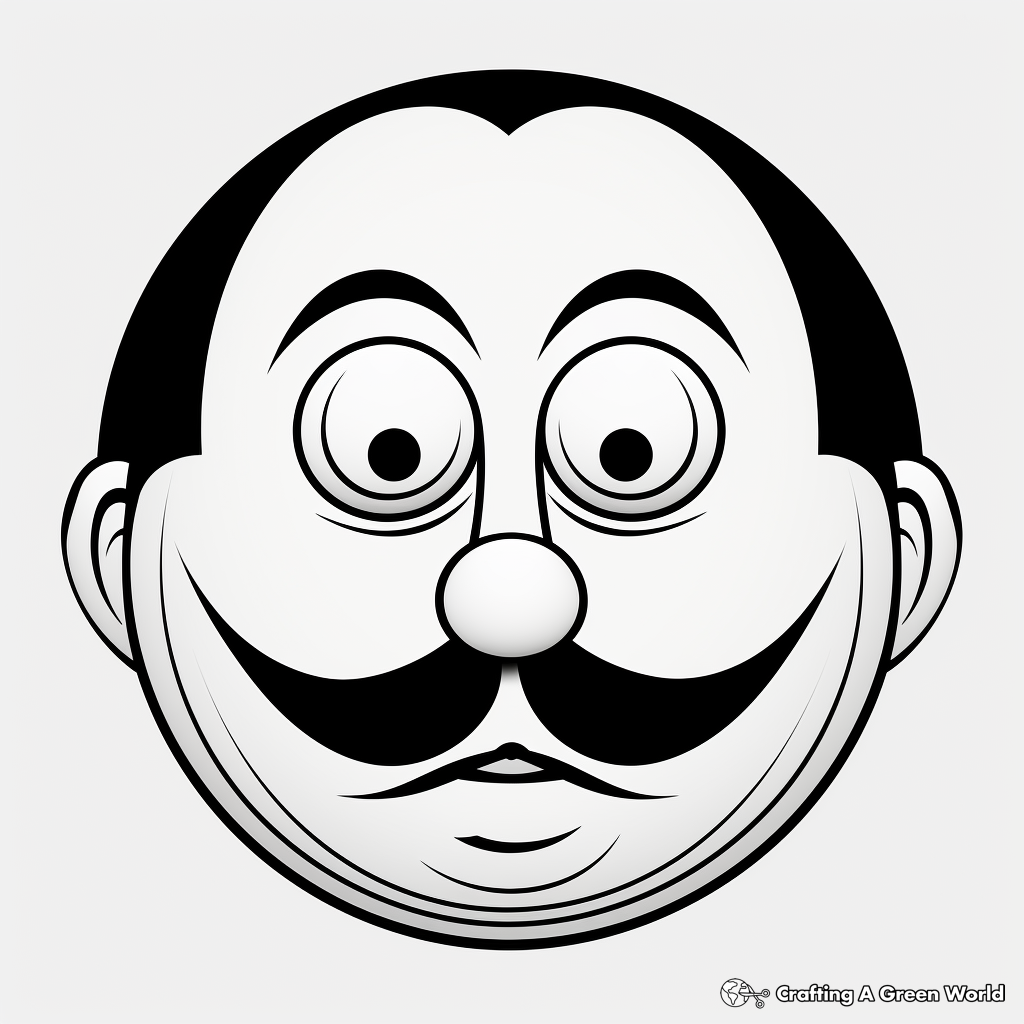 Printable Clown Nose Coloring Pages 1