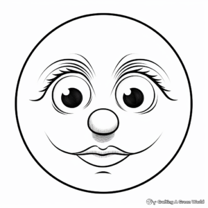 Printable Clown Nose Coloring Pages 3