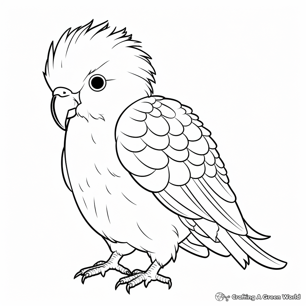 Printable Cockatoo Coloring Pages for Adults 1