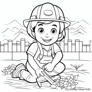 Printable Construction Worker Coloring Pages 4