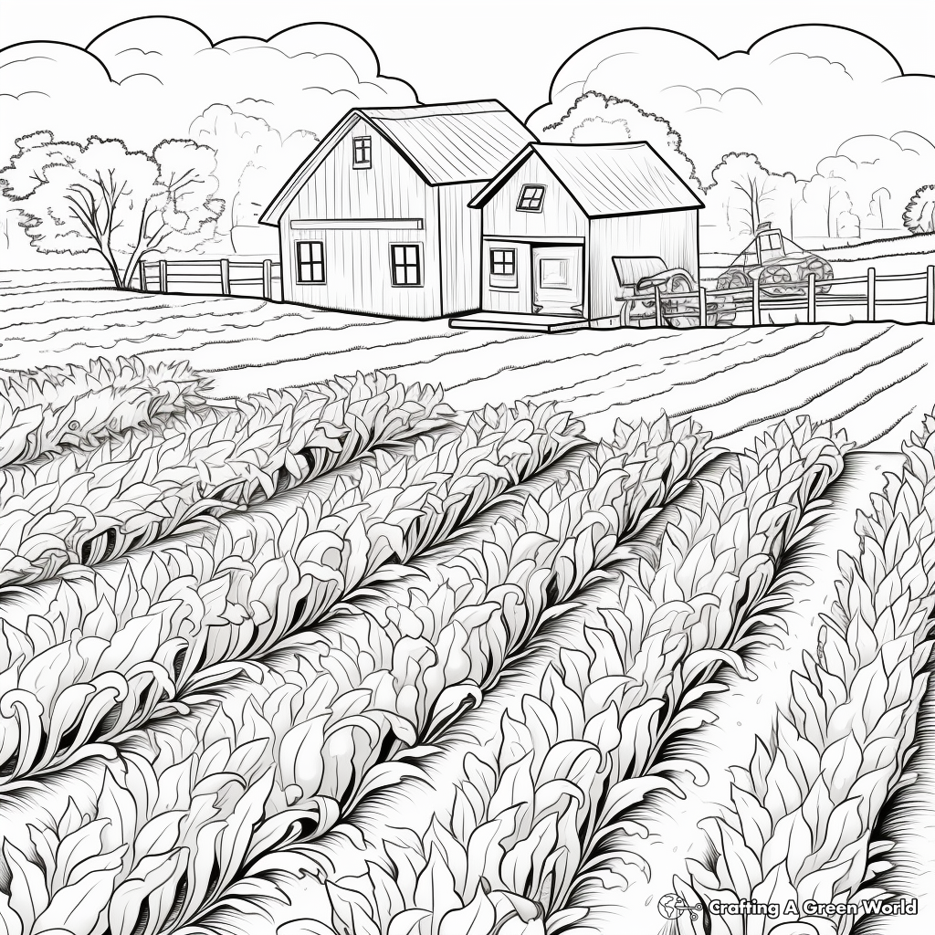 Printable Cornfield Coloring Pages for Kids 1
