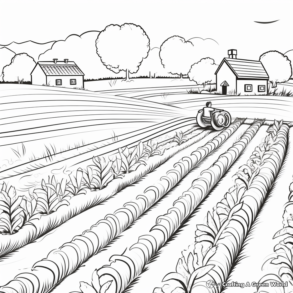 Printable Cornfield Coloring Pages for Kids 4