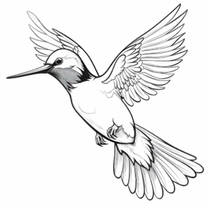 Printable Costa's Hummingbird Coloring Pages for Artists 1
