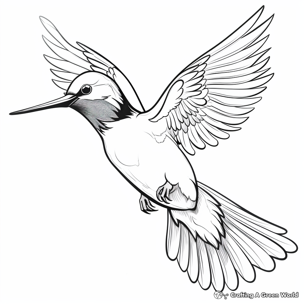 Printable Costa's Hummingbird Coloring Pages for Artists 1