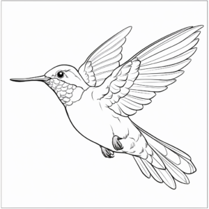 Printable Costa's Hummingbird Coloring Pages for Artists 2
