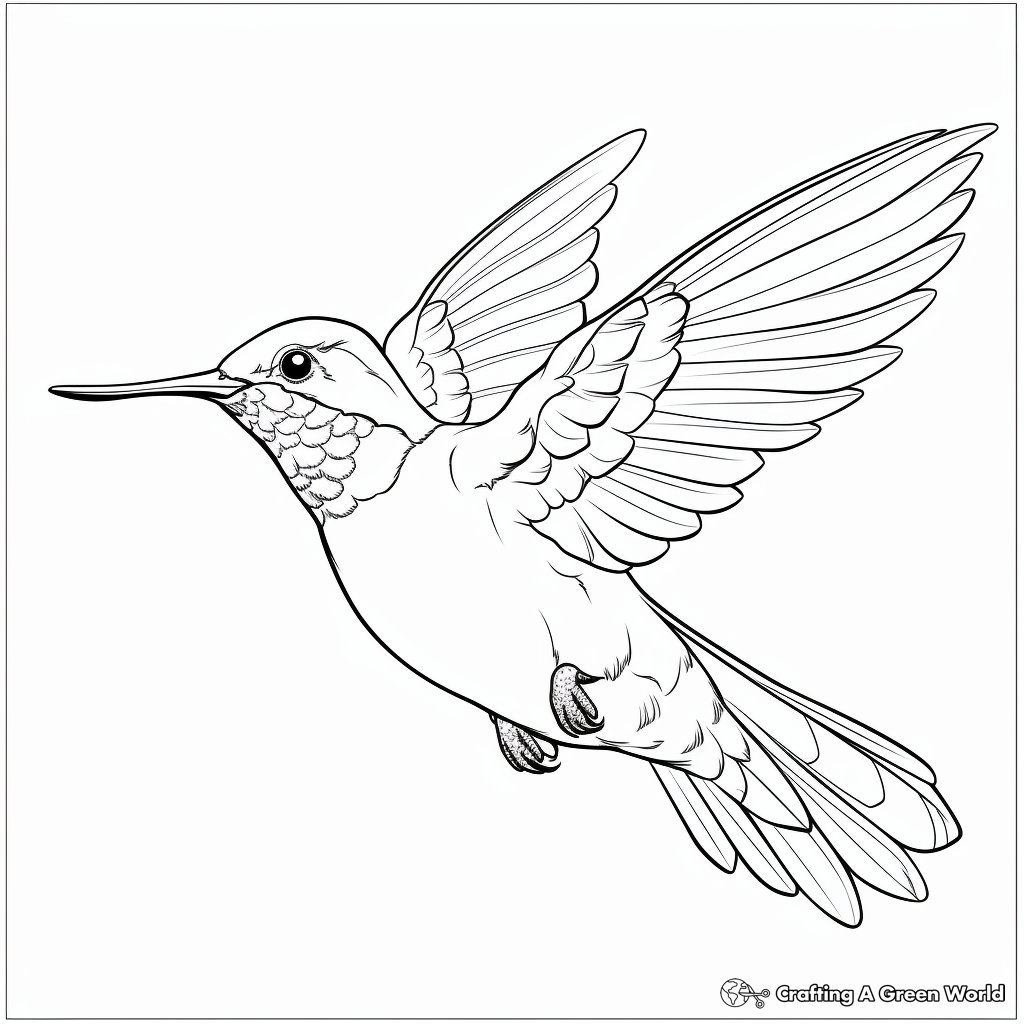 Printable Costa's Hummingbird Coloring Pages for Artists 2